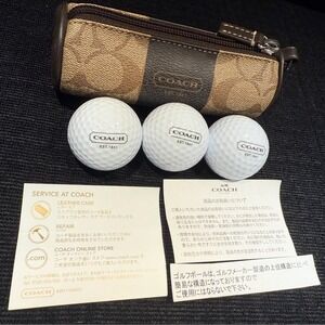 Coach Golf Ball Case + 3 Balls